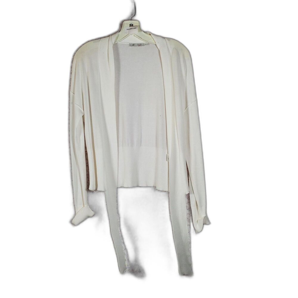 Raffi Women's Cream Open Front Knit Cardigan Sweater Size S